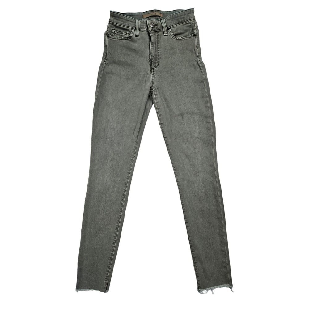 Joe's Jeans Women's Army Green Stretchy Skinny Pants Raw Hems Size‎ 25